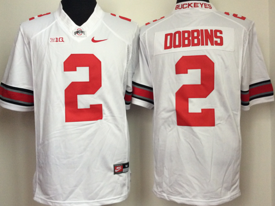 NCAA Men Ohio State Buckeyes White #2 dobbins